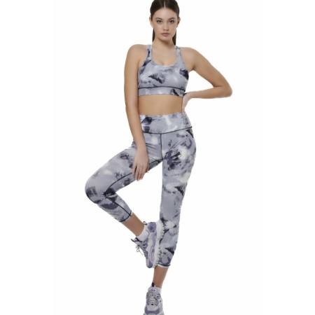 Body Action W High-Waisted 7/8 Leggings Neutral Grey Γυναικεία Κολάν 