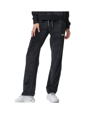 Body Action W Basic Velour Pants Black Γυναικεία Παντελόνια 