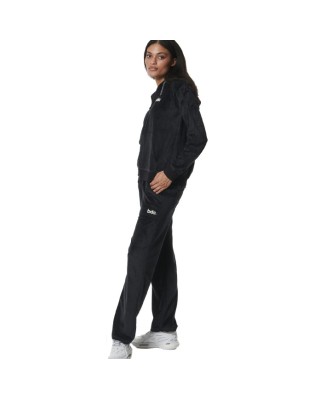 Body Action W Basic Velour Pants Black Γυναικεία Παντελόνια 