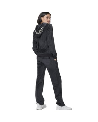 Body Action W Basic Velour Pants Black Γυναικεία Παντελόνια 