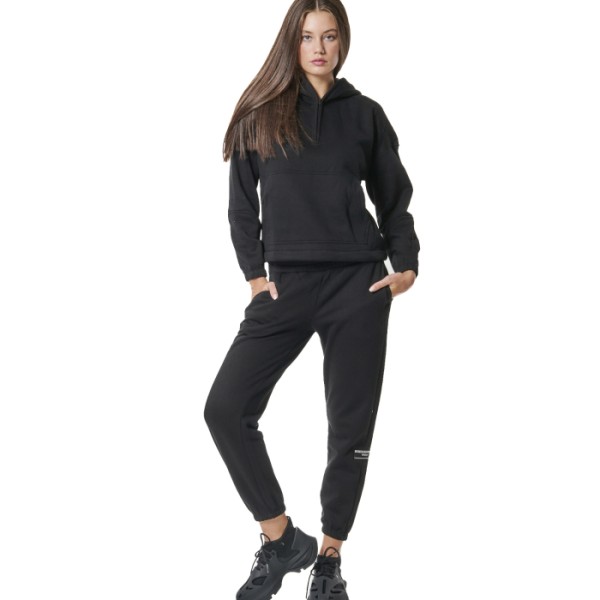 Body Action W High Waist Pants Black Γυναικεία Παντελόνια