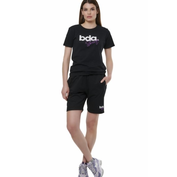 Body Action W Ess French Terry Black Γυναικείες Βερμούδες Body Action W Ess French Terry Black Γυναικείες Βερμούδες