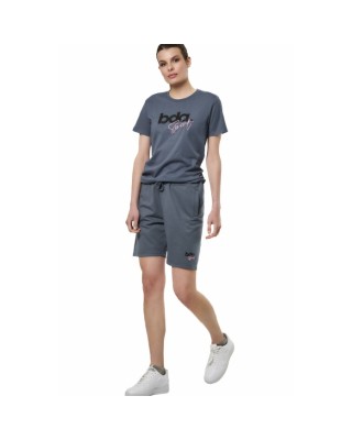 Body Action W Ess French Terry Blue Γυναικείες Βερμούδες