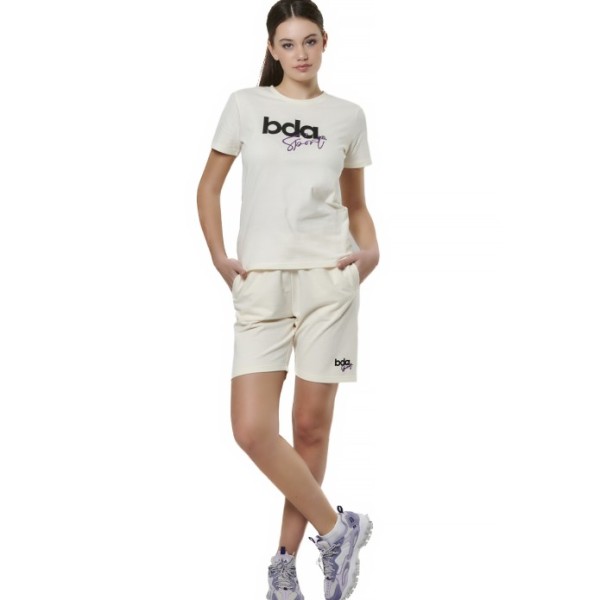 Body Action W Ess French Terry Egret Ecru Γυναικείες Βερμούδες