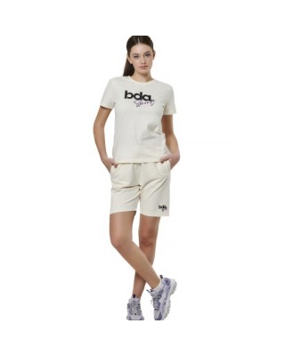 Body Action W Ess French Terry Egret Ecru Γυναικείες Βερμούδες