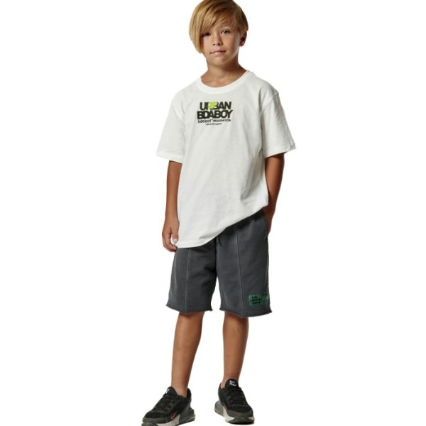 Body Action B Natural Dye Bermuda Shorts Charcoal Grey Παιδικές Βερμούδες 