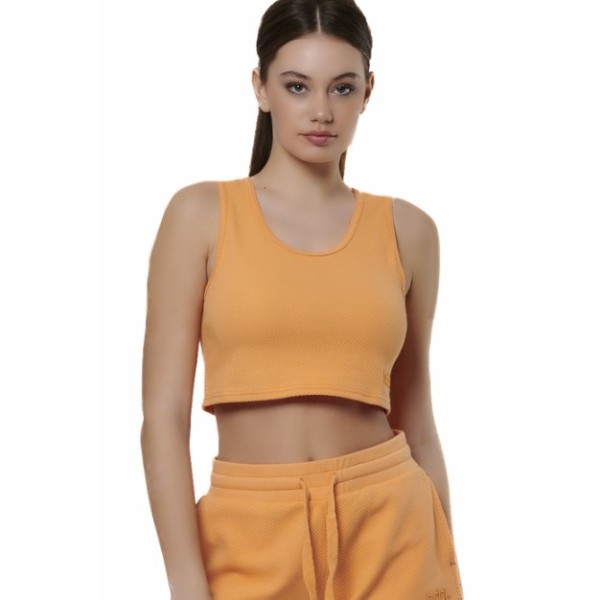 Body Action W Tank Top Γυναικεία Αμάνικα Πορτοκαλί