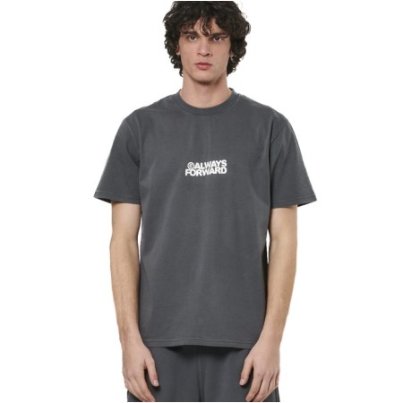 Body Action M Natural Dye Oversized Charcoal Grey Ανδρικά T-Shirt 