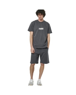 Body Action M Natural Dye Oversized Charcoal Grey Ανδρικά T-Shirt 
