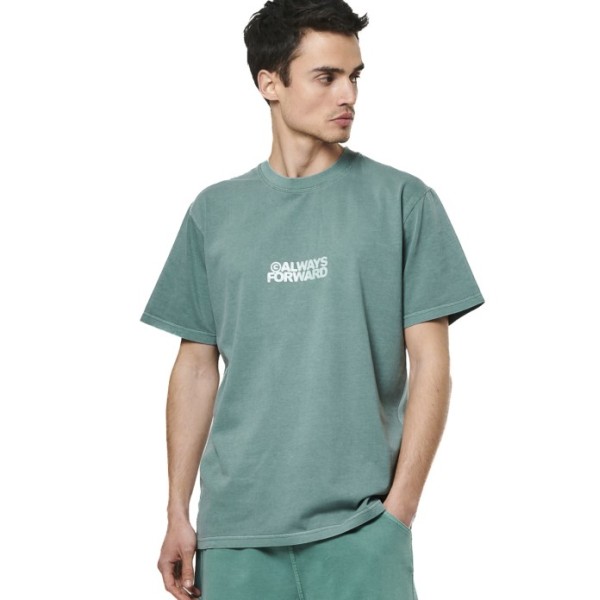 Body Action M Natural Dye Oversized Pine Green Ανδρικά T-Shirt 