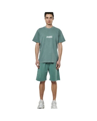 Body Action M Natural Dye Oversized Pine Green Ανδρικά T-Shirt 