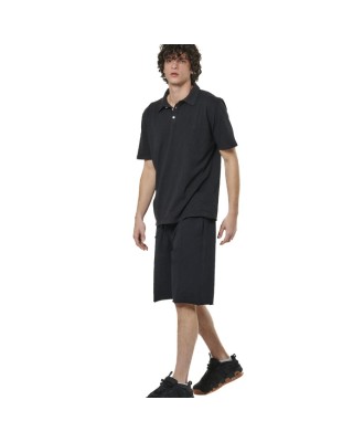 Body Action M Natural Dye Slub Black Ανδρικά Polo 