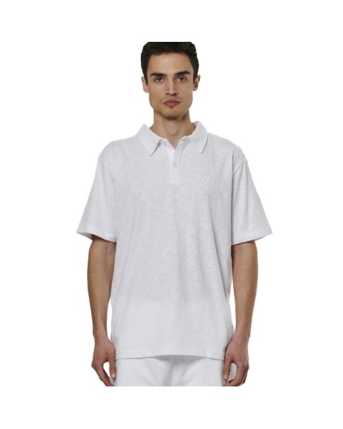 Body Action M Natural Dye Slub White Ανδρικά Polo Body Action M Natural Dye Slub White Ανδρικά Polo