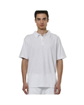 Body Action M Natural Dye Slub White Ανδρικά Polo 