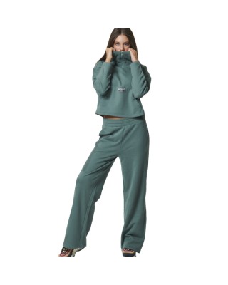 Body Action W Oversized Hoodie Pine Green Γυναικείες Μπλούζες
