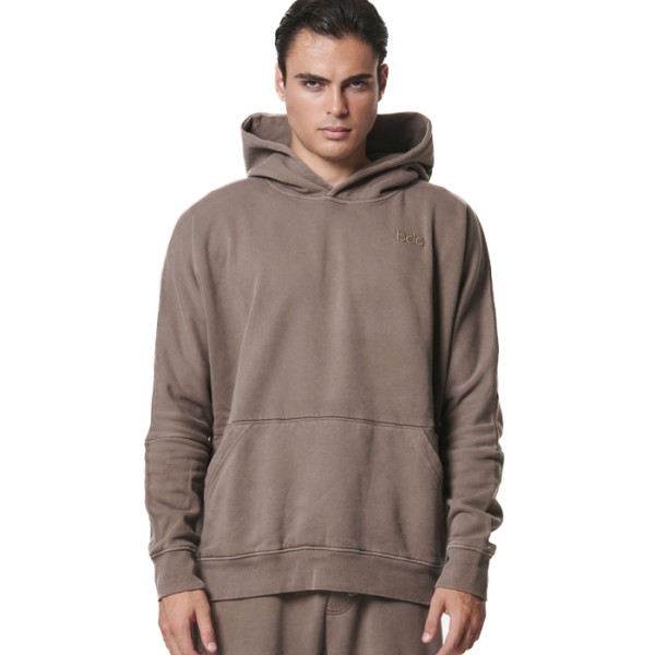 Body Action M Faded-Effect Hoodie Vintage Mocha Ανδρικές Μπλούζες Body Action M Faded-Effect Hoodie Vintage Mocha Ανδρικές Μπλούζες