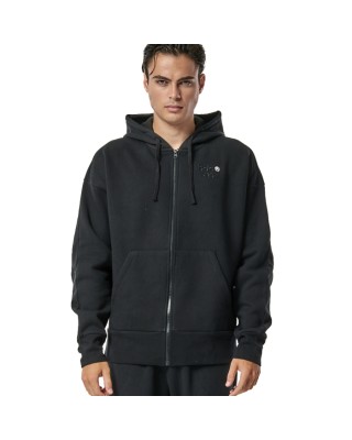 Body Action M Fleece Zip-Up Hoodie Black Ανδρικές Ζακέτες Body Action M Fleece Zip-Up Hoodie Black Ανδρικές Ζακέτες