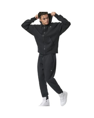 Body Action M Fleece Zip-Up Hoodie Black Ανδρικές Ζακέτες Body Action M Fleece Zip-Up Hoodie Black Ανδρικές Ζακέτες