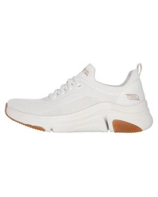 Skechers Bobs Knit Slip-On Λευκά Ανδρικά Παπούτσια