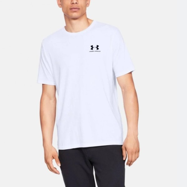 Under Armour Sportstyle Lc Ss Ανδρικά T-Shirt Λευκό