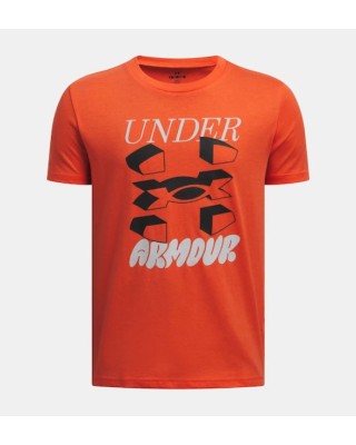 Under Armour Split Big Logo Παιδικά T-Shirt Πορτοκαλί Under Armour Split Big Logo Παιδικά T-Shirt Πορτοκαλί