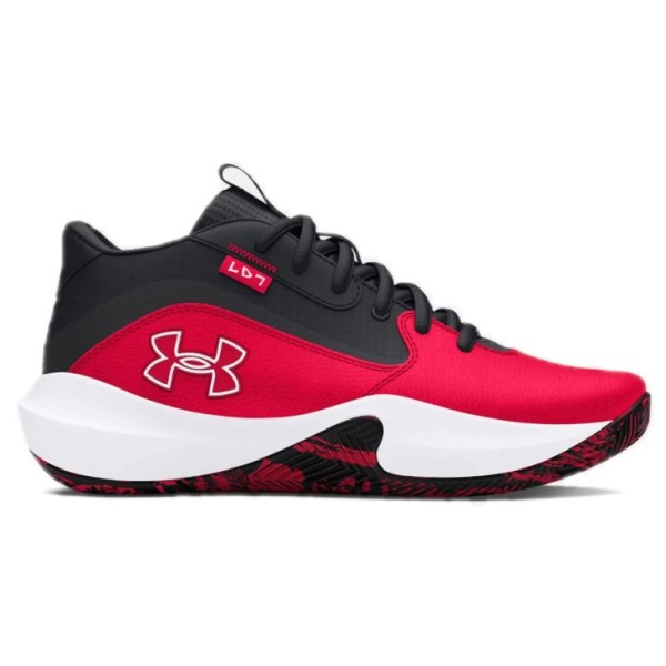 Under Armour Gs Lockdown 7 Unisex Παπούτσια Μπάσκετ Κόκκινο