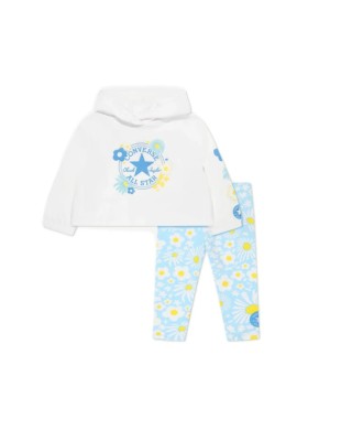 Converse Cnvg Flutter Hoodie & Legging Παιδικά Σετ Φόρμας