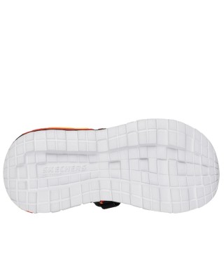 Skechers Mega Splash Cubik Detail  Μαύρο Κόκκινο Παιδικά Πέδιλα