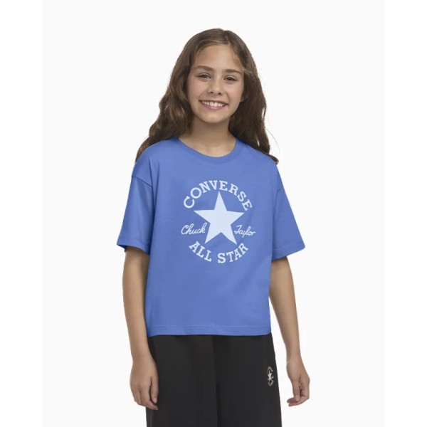 Converse Boxy Crop Tee Παιδικά T-Shirt Μπλε Converse Boxy Crop Tee Παιδικά T-Shirt Μπλε