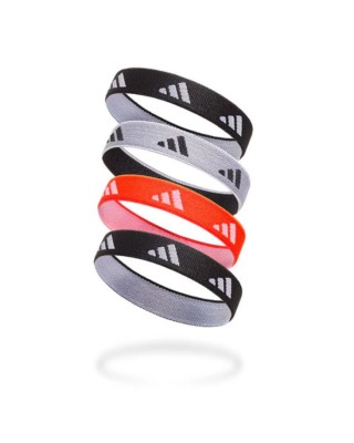 adidas Hair Ties Black White Solar Red Λαστιχάκια Μαλλιών