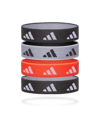 adidas Hair Ties Black White Solar Red Λαστιχάκια Μαλλιών