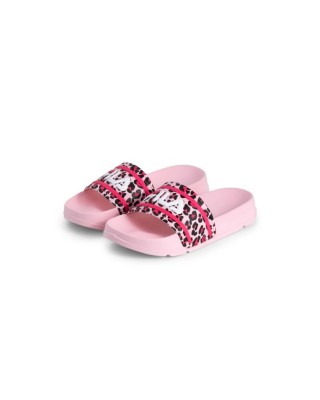 Fila Morro Bay Pink Leopard Παιδικές Παντόφλες