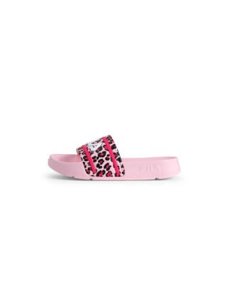 Fila Morro Bay Pink Leopard Παιδικές Παντόφλες