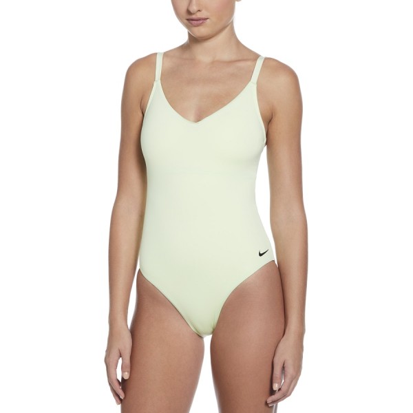 Nike V-Neck One Piece Barely Volt Γυναικεία Μαγιό