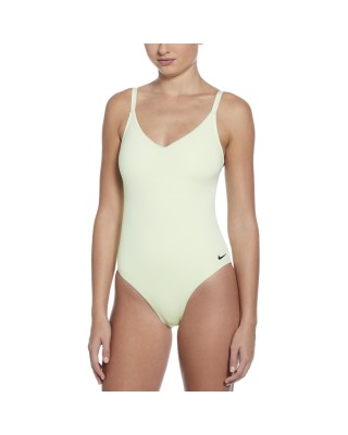 Nike V-Neck One Piece Barely Volt Γυναικεία Μαγιό
