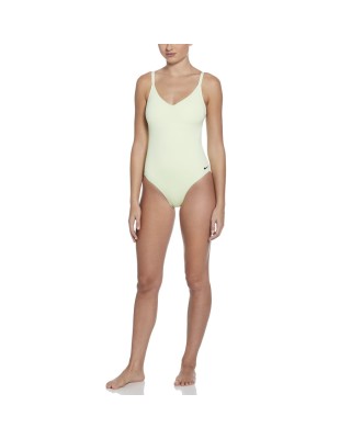 Nike V-Neck One Piece Barely Volt Γυναικεία Μαγιό
