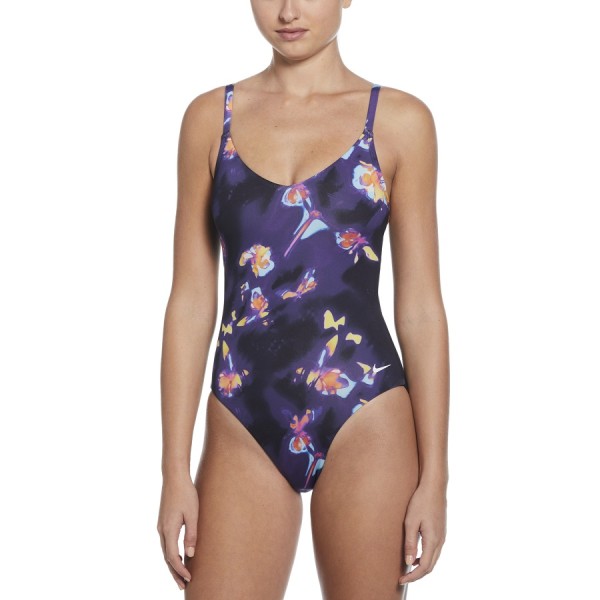 Nike V-Neck One Piece Black Γυναικεία Μαγιό