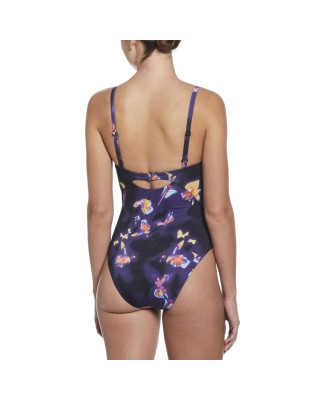 Nike V-Neck One Piece Black Γυναικεία Μαγιό