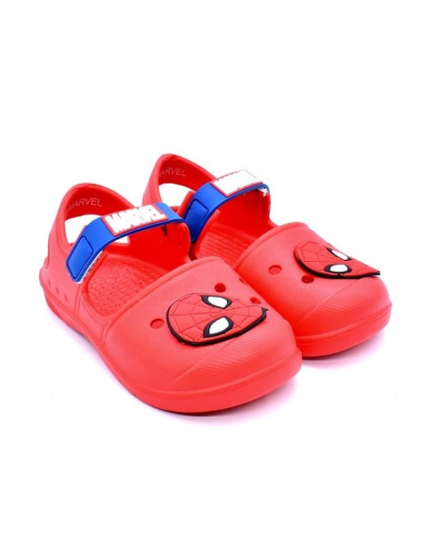 Disney Marvel DC Spiderman Clog with Velcro Παιδικά Πέδιλα