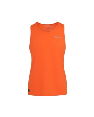 Saucony Stopwatch Singlet Ανδρικό Αμάνικο Πορτοκαλί