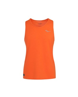 Saucony Stopwatch Singlet Ανδρικό Αμάνικο Πορτοκαλί