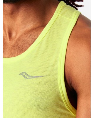 Saucony Stopwatch Singlet Ανδρικό Αμάνικο Κίτρινο