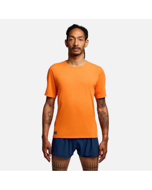 Saucony Stopwatch Short Sleeve Ανδρικά T-Shirt Πορτοκαλί