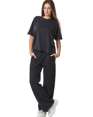 Body Action W Active High Waist Flare Fit Black Γυναικεία Παντελόνια