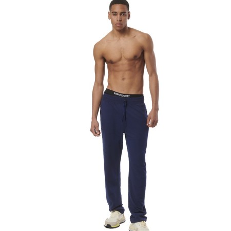 Body Action M Ess Straight Sweatpants Zippers Peacoat Blue Ανδρικά Παντελόνια