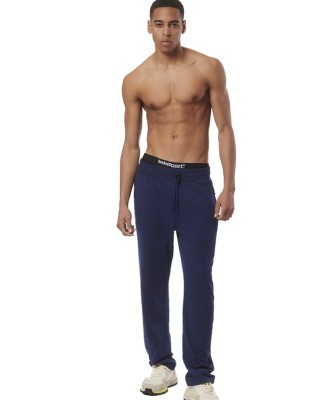 Body Action M Ess Straight Sweatpants Zippers Peacoat Blue Ανδρικά Παντελόνια