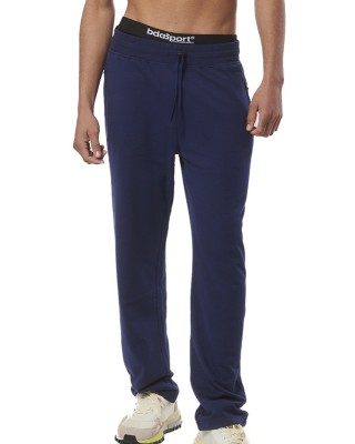 Body Action M Ess Straight Sweatpants Zippers Peacoat Blue Ανδρικά Παντελόνια