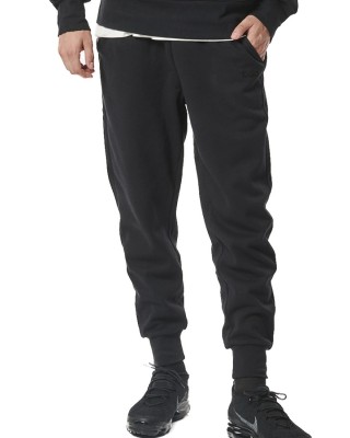 Body Action M Fleece Sportstyle Joggers Black Ανδρικά Παντελόνια