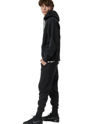Body Action M Fleece Sportstyle Joggers Black Ανδρικά Παντελόνια