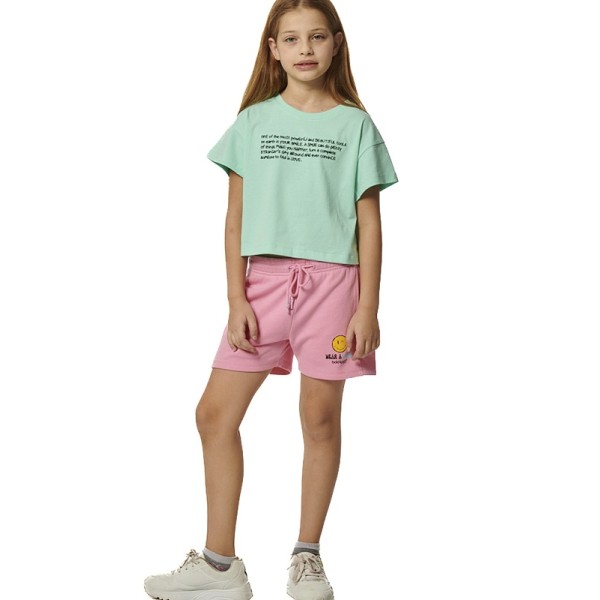 Body Action G French Terry RoseBloom Pink Παιδικά Σορτς